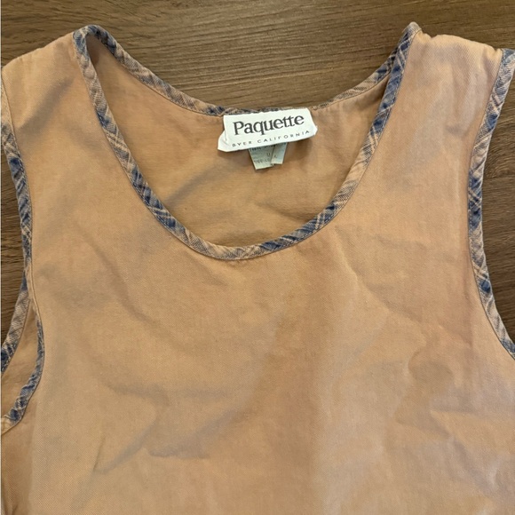 Paquette Vintage Women’s Cottagecore Plaid Skirt/Top/Dress Button Accents Sz M - Picture 4 of 10